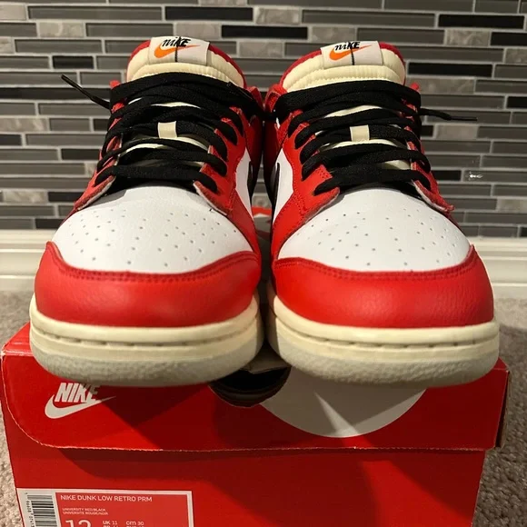 Nike retro “PRM” Chicago Split 
 Men's Red and White Dunk Sneakers - Picture 7 of 11